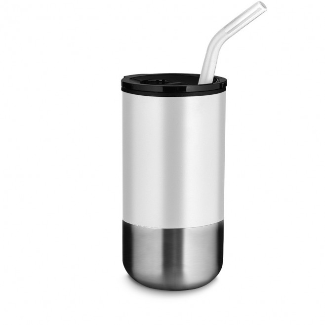 Copo Inox com Canudo 500ml Personalizado