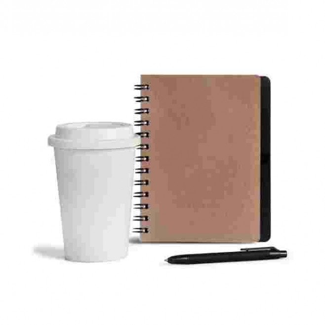 Kit Caderno e Copo c/Tampa Personalizado 