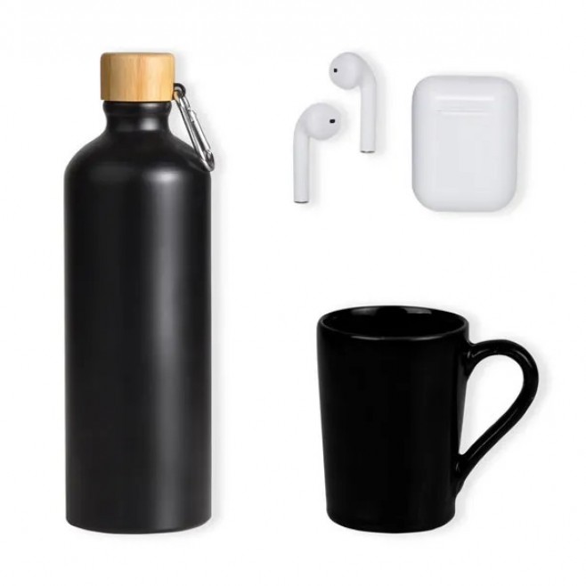 Kit Garrafa, Caneca E Fone Bluetooth Personalizado 