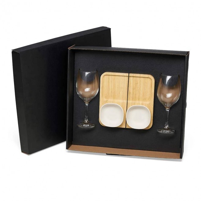 Kit p/ Petisco, Patê E Vinho Personalizado