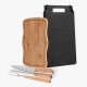 Kit para Churrasco / Cozinha em Bambu / Inox Personalizado com Logo