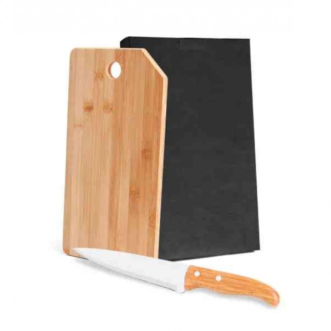 Kit para Cozinha em Bambu/Inox Oregon Personalizado com Logo