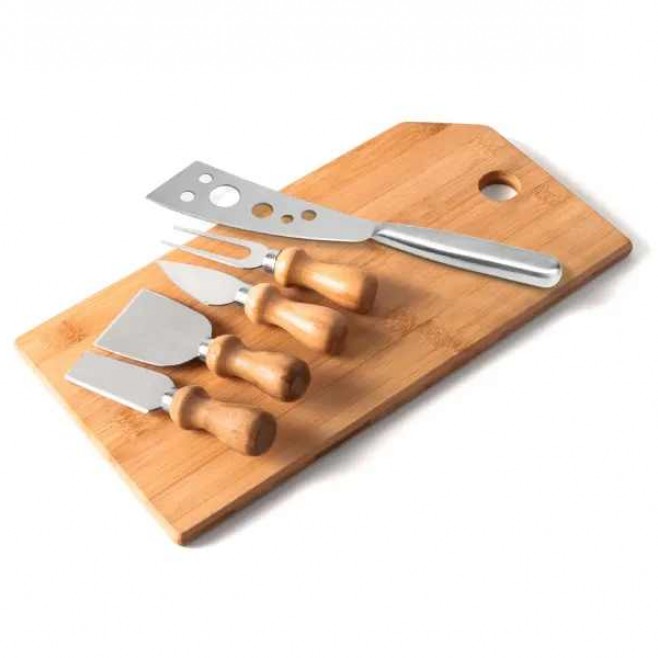 Kit para Queijo Em Bambu / Inox Oregon Personalizado