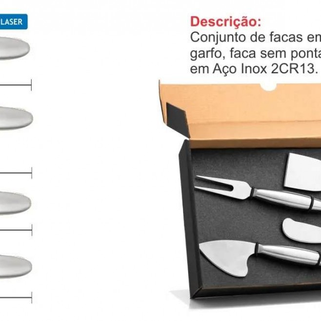 Kit Queijo 4 Peças Personalizado